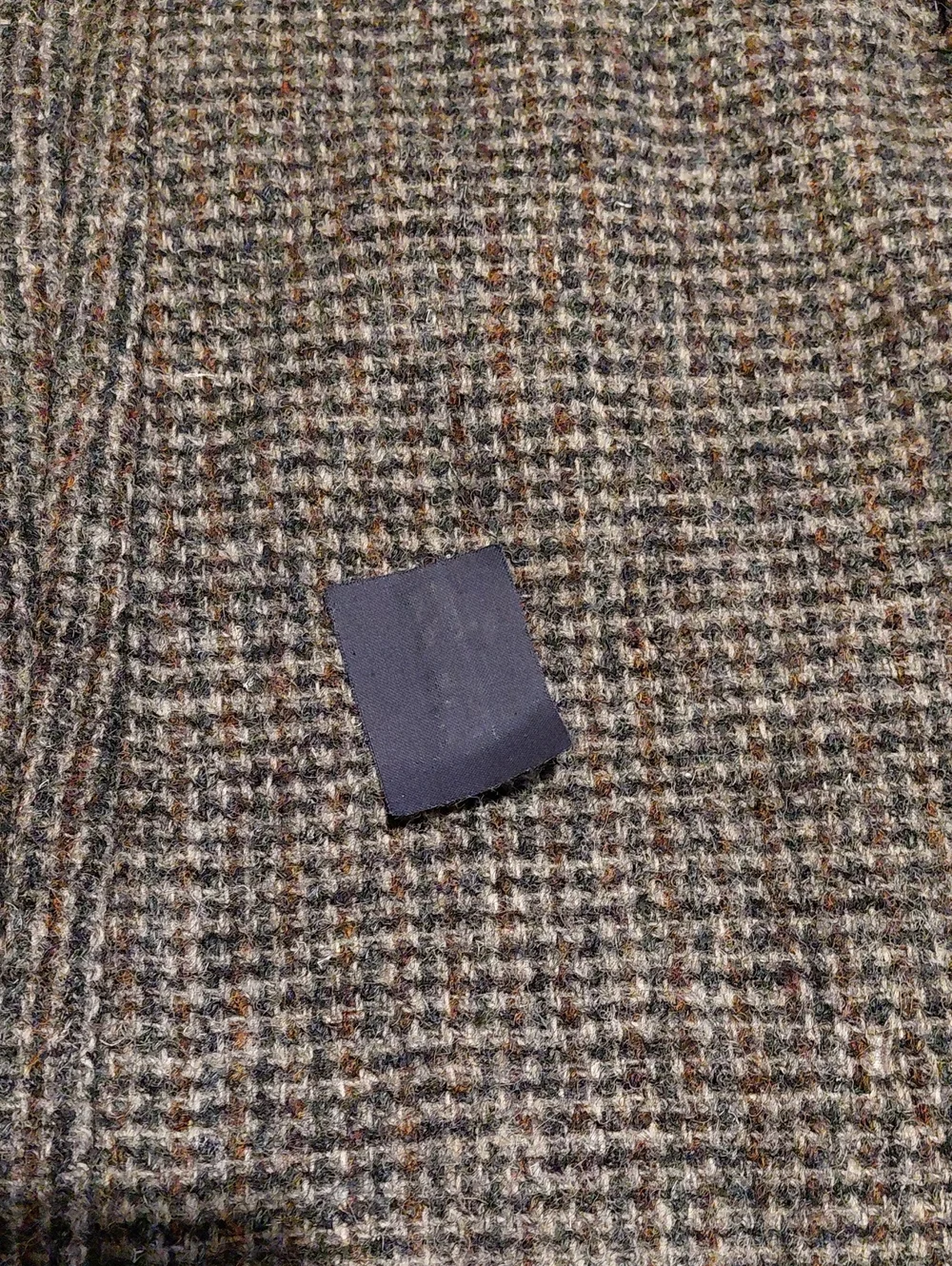 Vintage Norm Thompson Gray Harris Tweed Sport Coat 44R Dark Academia
